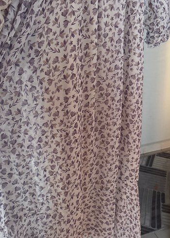 Bej Desenli Uzun Bohem Elbise - Görsel 7