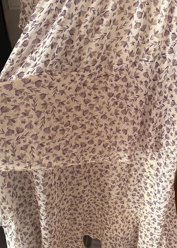 Bej Desenli Uzun Bohem Elbise - Görsel 3