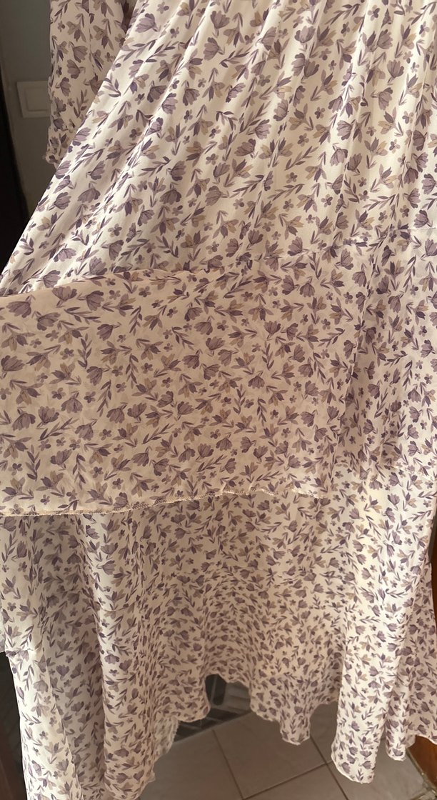 Bej Desenli Uzun Bohem Elbise - Görsel 3