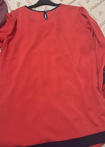 Kırmızı Fiyonklu Hamile Bluzu - Görsel 3