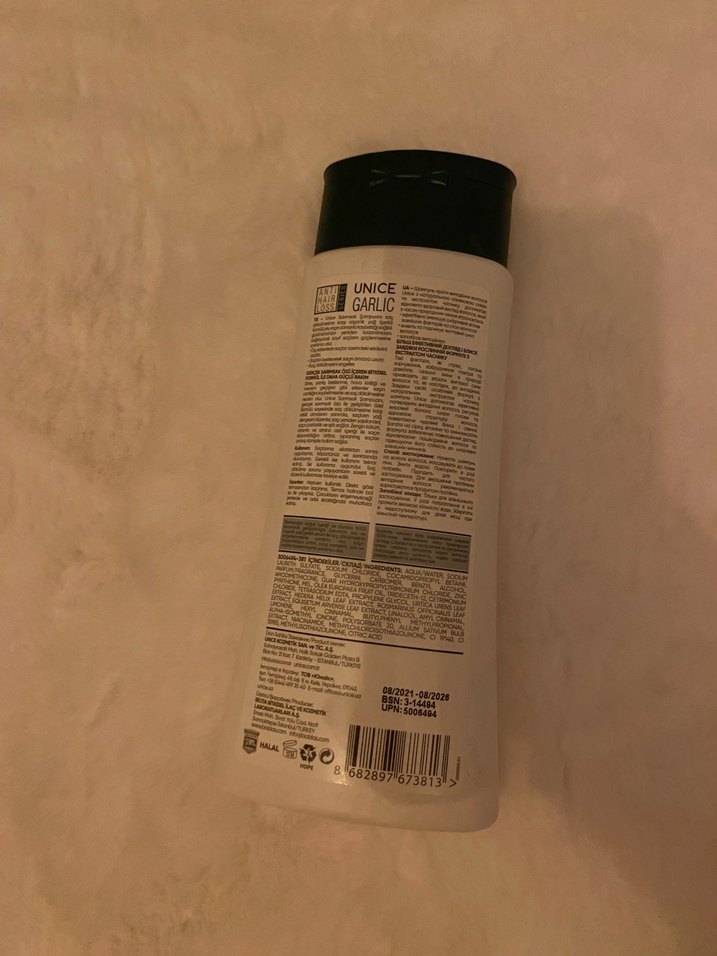 Unice Erkek Saç Dökülmesine Karşı Sarımsaklı Şampuan 400 ml - Görsel 2