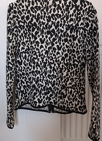 xl Beden Leopar desenli ceket