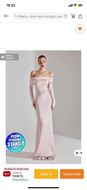 BETTY & SAM DÜŞÜK OMUZLU BALIK ELBİSE