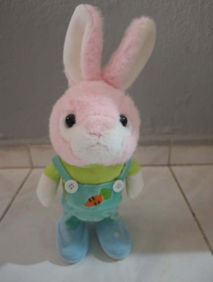 müzik çalan ve yürüyen peluş tavşan oyuncak - Görsel 2