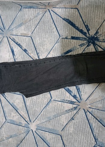 Gri Kadın Kot Pantolon Kemerli - Görsel 2