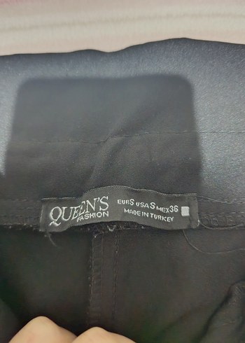 Siyah Midi Kadın Kumaş Pantolon - Görsel 5