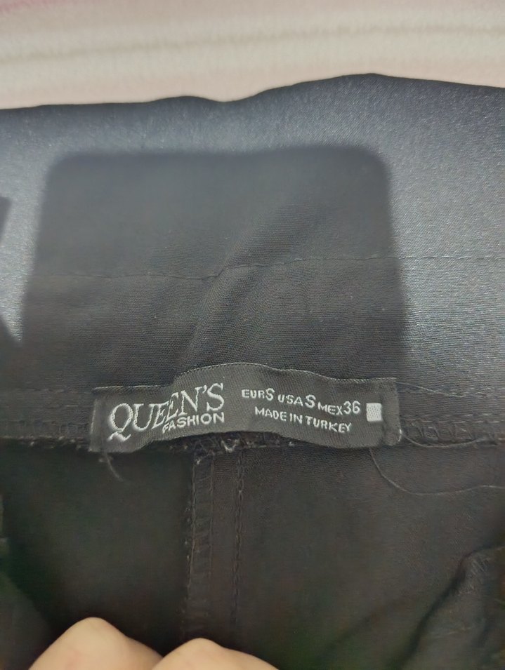 Siyah Midi Kadın Kumaş Pantolon - Görsel 5