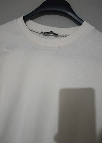 Beyaz Uzun Kollu Kadın Sweatshirt - Görsel 4