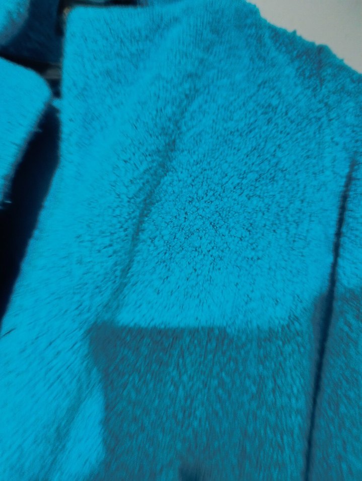 Düğmeli Mavi Kadın Uzun Kaban - Görsel 4