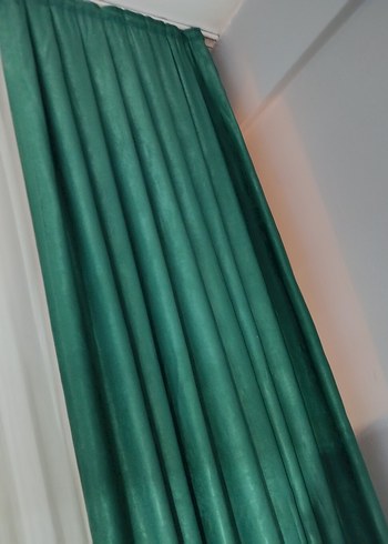Koyu Yeşil fon perde - Görsel 2