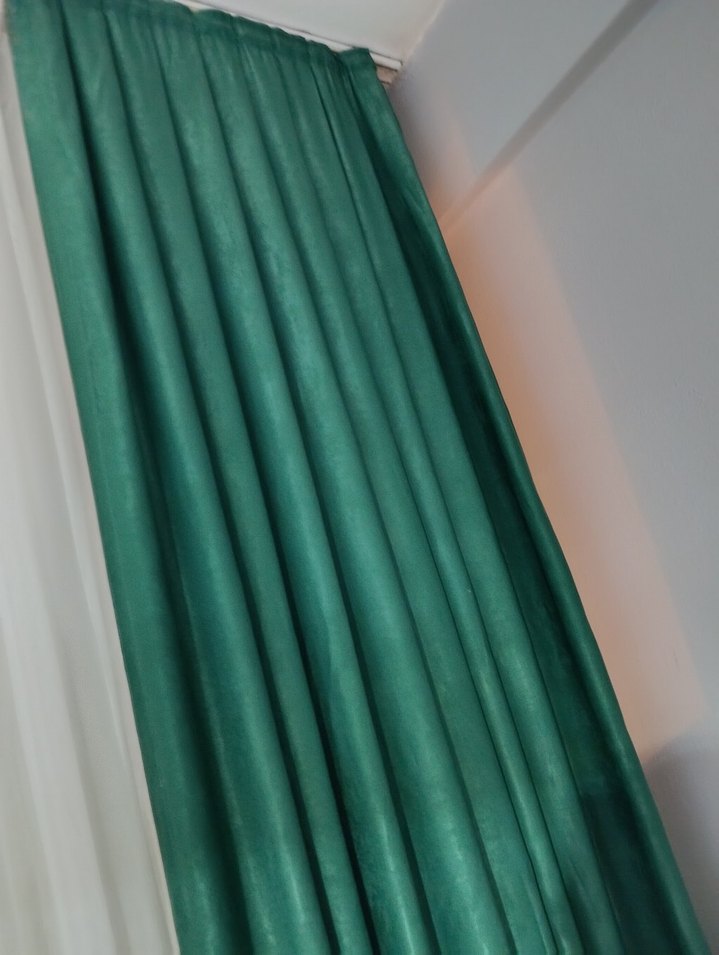 Koyu Yeşil fon perde - Görsel 2