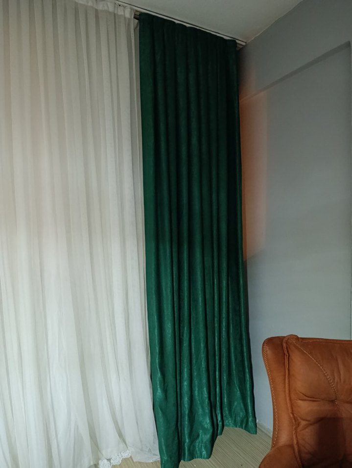 Koyu Yeşil fon perde - Görsel 4