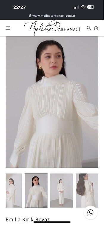 Zara Beyaz elbise
