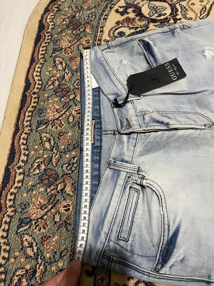 Açık Mavi Slim Fit Yırtık Denim Jean — görsel 6/8
