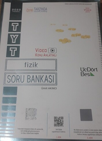 ÜÇ DÖRT BEŞ TYT FİZİK SORU BANKASI 