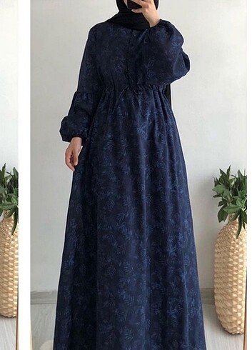Yaprak desenli elbise 