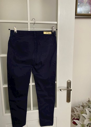 Kadın Koyu Mavi Denim Boyfriend Pantolon - Görsel 5