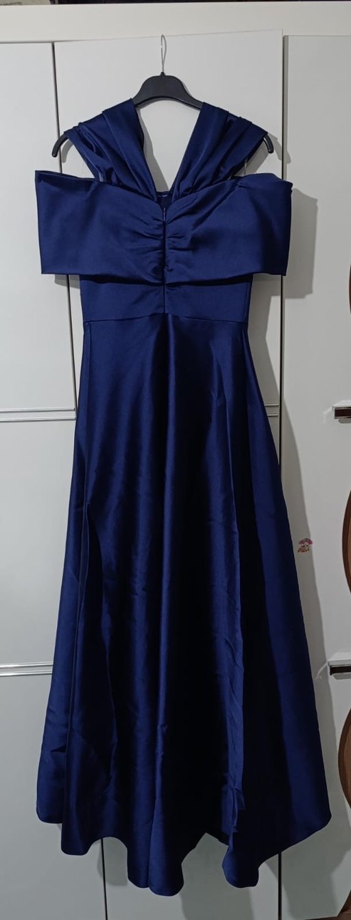 Kırmızı Payetli Çiçek Desenli Uzun Abiye Elbise - Görsel 5