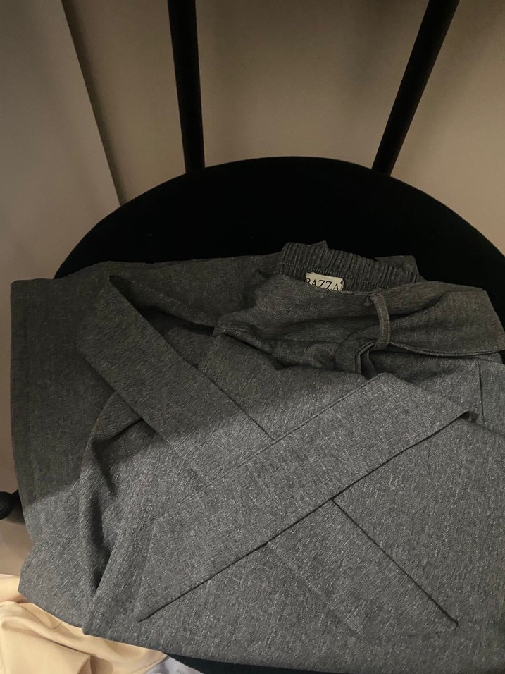 Gri kadın Badge Ceket - AZZA 40 - Görsel 3