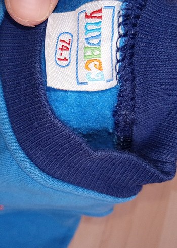 Erkek Bebek Mavi Sweat - Görsel 3