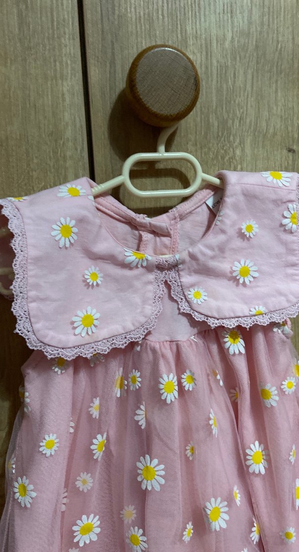 Papatya Nakışlı Kız Çocuk Elbisesi - Görsel 2