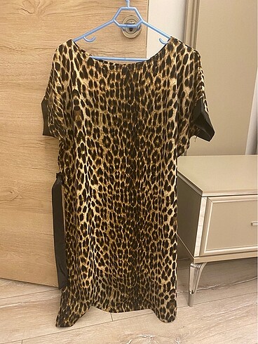 Xl leopar desenli elbise