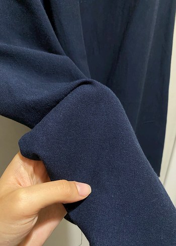 Lacivert Erkek Uzun Kollu Geniş Kesim Pijama - Görsel 4