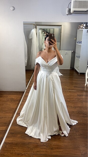 TASARIM GELİNLİK VİNTAGE 40 bedene kadar uyumlu - Görsel 2