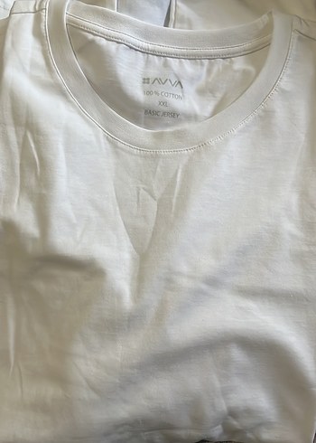 Beyaz Erkek Oversize Basic Tişört - Görsel 3