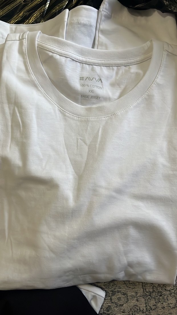 Beyaz Erkek Oversize Basic Tişört - Görsel 3