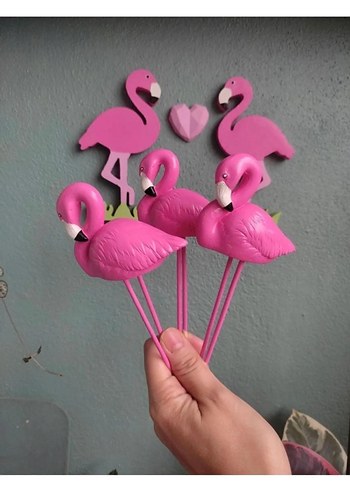 Pembe Flamingo saksı Süsü