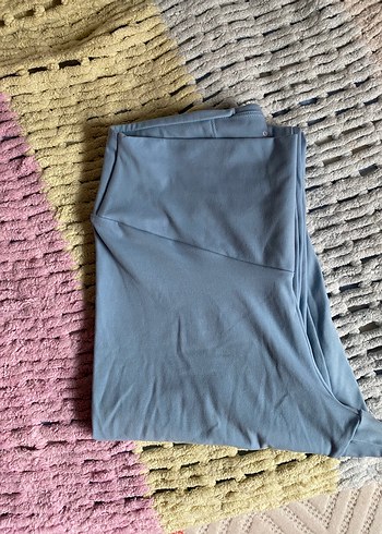 Buz mavisi yüksek bel tam kalıp Tayt Orijinal Oysho - Görsel 2