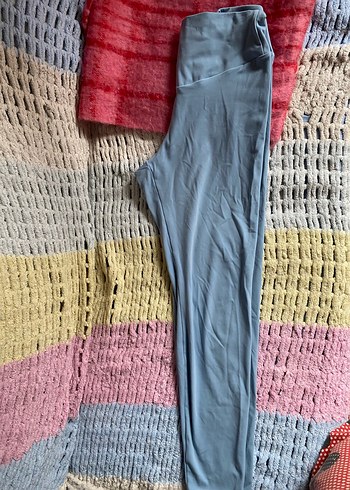 Buz mavisi yüksek bel tam kalıp Tayt Orijinal Oysho - Görsel 3