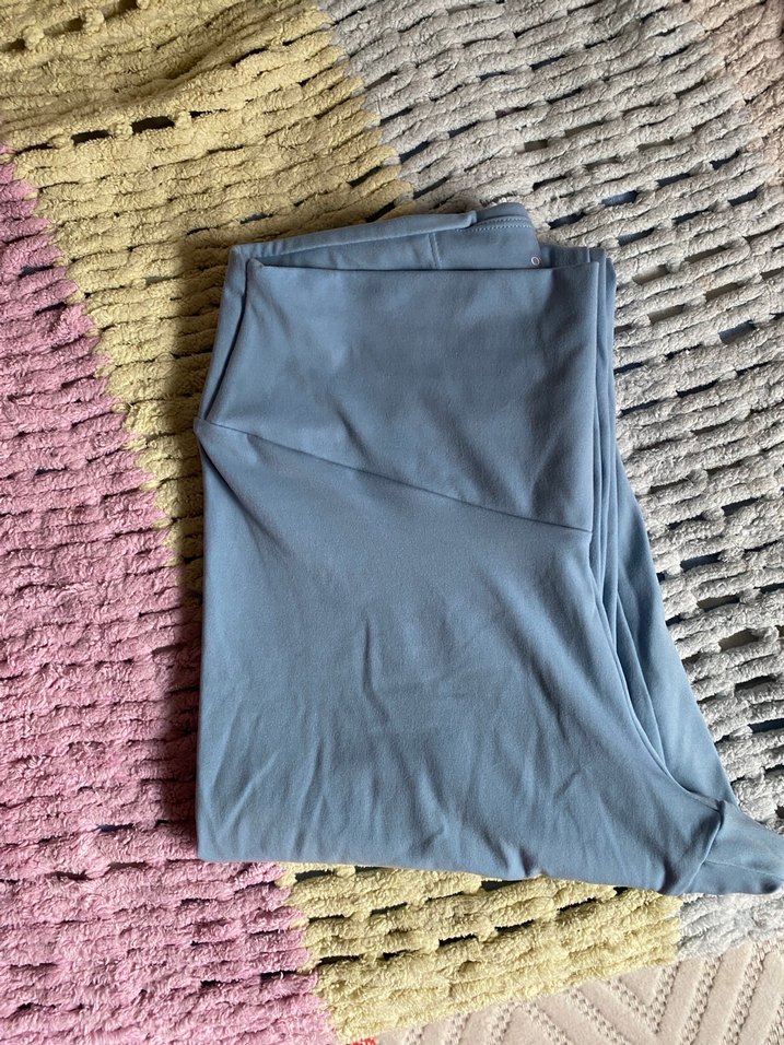 Buz mavisi yüksek bel tam kalıp Tayt Orijinal Oysho - Görsel 2