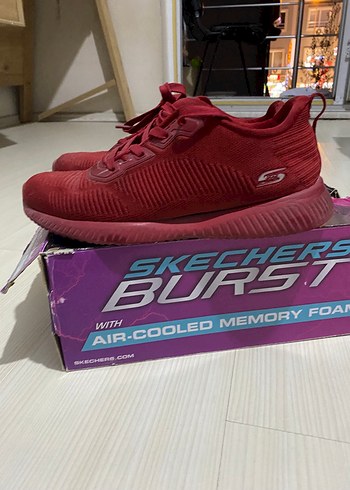 Kırmızı Skechers Wedge Topuklu Spor Ayakkabı - Görsel 3