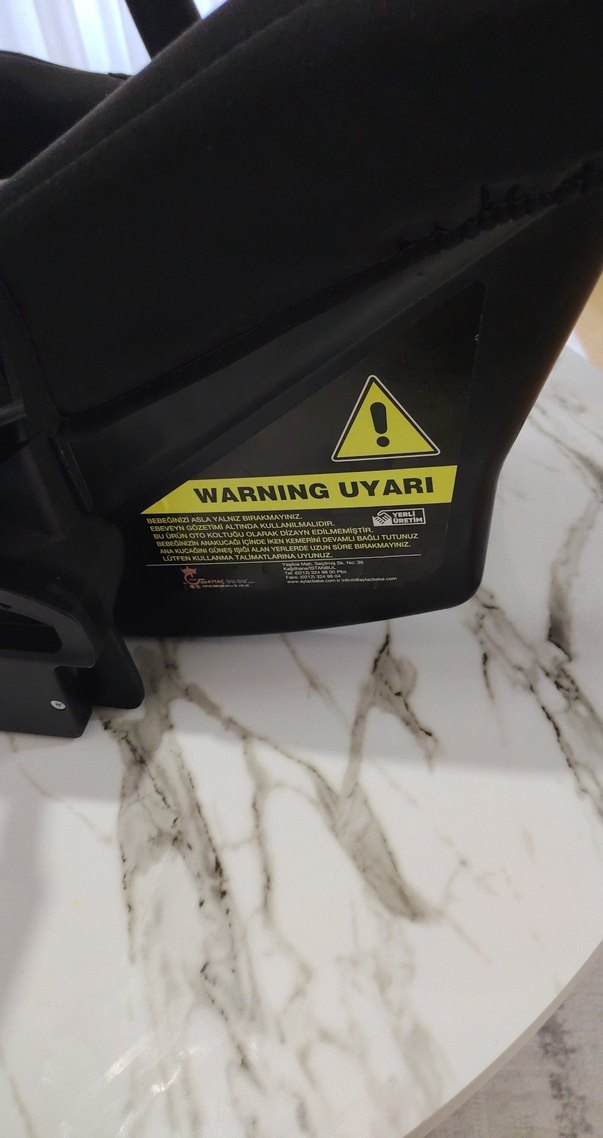 Gri ve Kahverengi Bebek Oto Koltuğu - Görsel 3