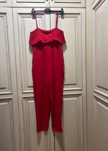 Kırmızı Askılı Tulum - Görsel 3