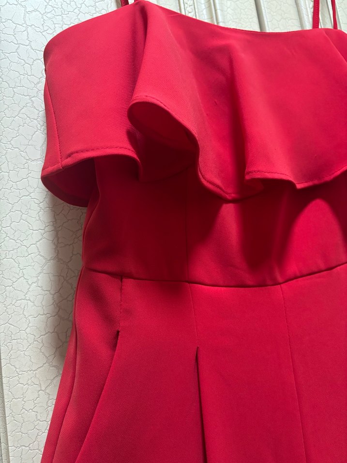 Kırmızı Askılı Tulum - Görsel 2