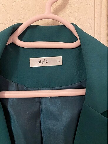 l Beden yeşil Renk Blazer ceket zümrüt yeşili