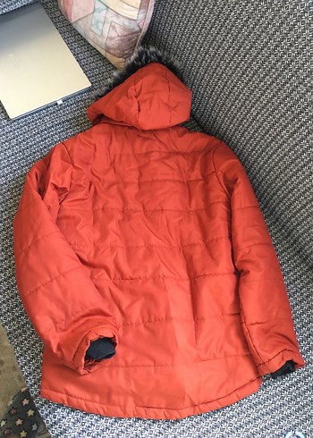 Kürklü Kapüşonlu Kız çocuk Kış Montu - Görsel 5