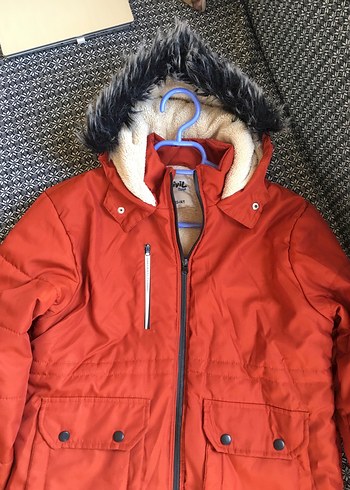 Kürklü Kapüşonlu Kız çocuk Kış Montu - Görsel 2