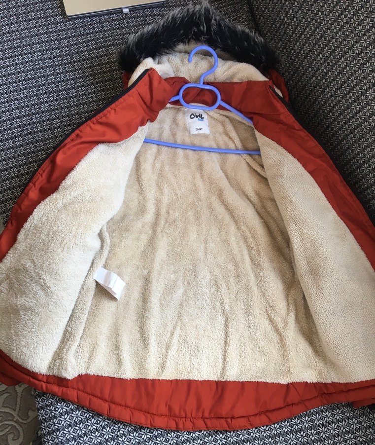 Kürklü Kapüşonlu Kız çocuk Kış Montu - Görsel 3