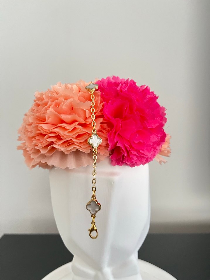 Çiçek Desenli Zincir Detaylı Kadın Bileklik - Görsel 2