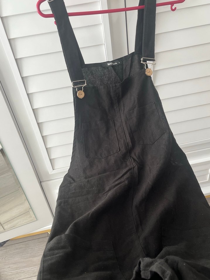 Siyah Denim tulum - Görsel 2