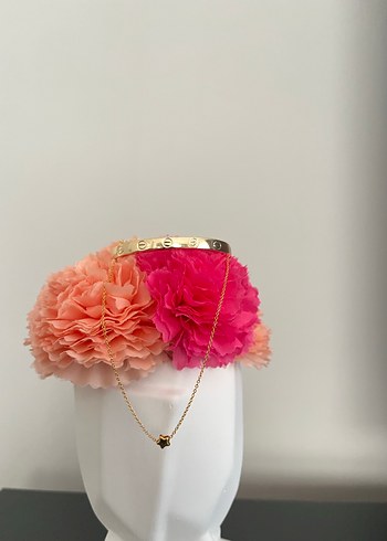 Renkli Fırfırlı Pembe Kadın Bileklik - Görsel 3