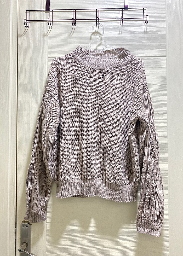 Kahverengi Kadın Kazak - Görsel 3