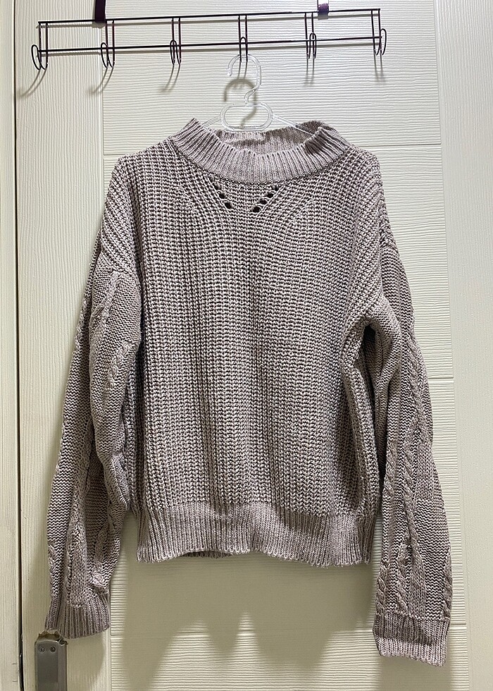 Kahverengi Kadın Kazak - Görsel 4