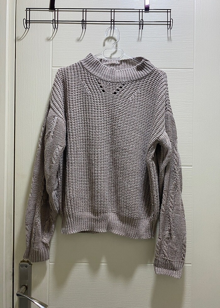 Kahverengi Kadın Kazak - Görsel 5