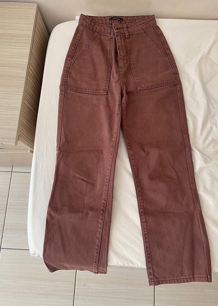 Kahverengi Kot Pantolon - Görsel 3