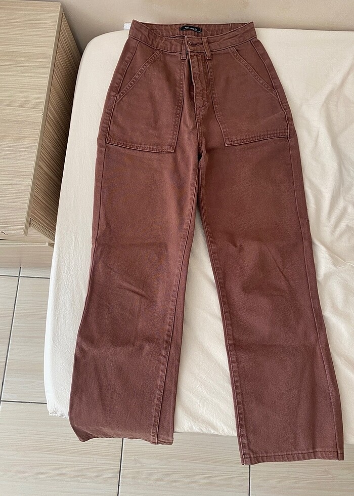Kahverengi Kot Pantolon - Görsel 4